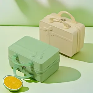 Mini cosmetic case travel luggage set 14 inch portable makeup storage box cute vanity