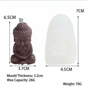 Stampo in silicone per candela Buddha fai da te artigianato accessorio per cera