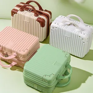 Mini 14 inch makeup case small portable suitcase lightweight travel luggage cosmetic box