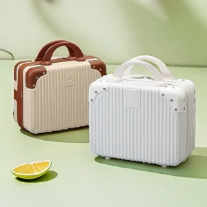 Mini Travel Cosmetic Case 14 16 Inch Hard Shell Makeup Storage Box Portable Luggage Mini Suitcase For Women Girls