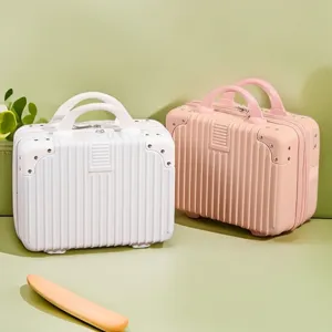 Piccolo valigia cosmetica da viaggio 14 pollici beauty case portatile leggero per donne