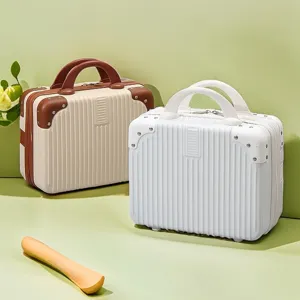 Portable Mini Luggage Suitcase Travel Cosmetic Bag Hard Shell Waterproof Makeup Case Organizer For Women