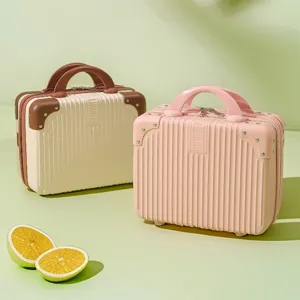 Mini 14 inch makeup luggage case portable travel cosmetic bag aesthetic storage box