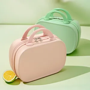 Mini valise cosmetique boite de rangement portable trousse de maquillage rigide voyage jolie