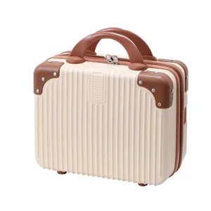 14 inch mini cosmetic case portable travel luggage vintage style small storage vanity box