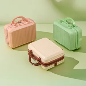 Mini 14 inch hardshell cosmetic suitcase, portable travel makeup case and gift box.