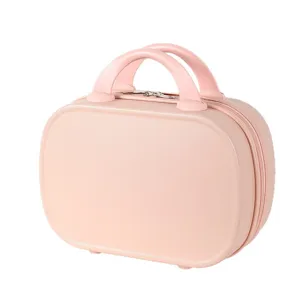 Boîte cosmétique mini rose coque rigide bagage voyage 14 pouces sac à main portable quotidien