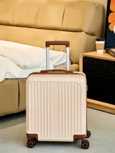 Small 20-inch carry-on luggage travel trolley suitcase with smooth wheels for men and women