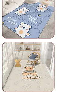 Dicker PVC Cartoon Fußmatte für Wohnzimmer Balkon Wasserdichter Rutschfester Teppich