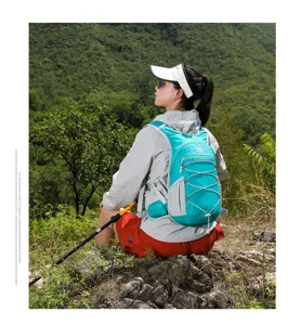Lightweight outdoor hiking backpack, breathable daypack for travel, cycling, and mountain climbing.
