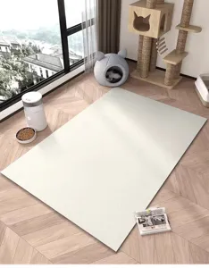 Modern minimalist solid color pet mat, non-slip diatomaceous earth floor mat for living room.