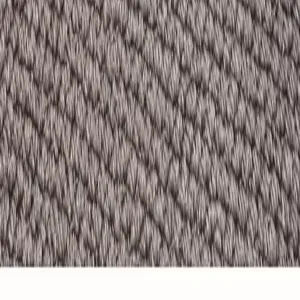 Close up detail of sisal imitation carpet texture, durable woven pattern loop mat surface.