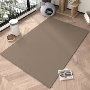 Modern minimalist solid color pet floor mat, non-slip wear-resistant mat for living room.