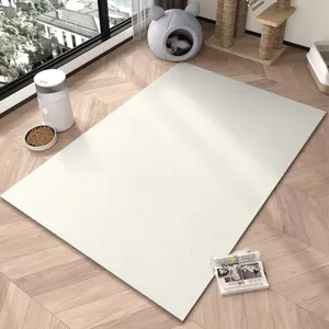 Modern minimalist solid color pet floor mat household anti slip dirt resistant diatomaceous rug