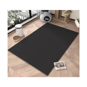 Modern minimalist solid color pet mat, anti-slip wear-resistant floor mat for living room.
