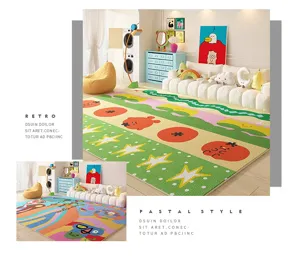 Dopamine living room carpet crystal velvet non-slip wear-resistant easy care home rug style