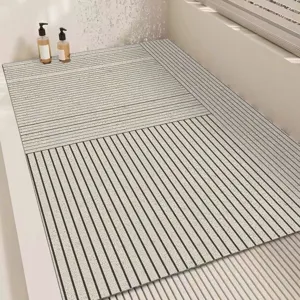 Modern minimalist bathroom floor mat anti-slip hollow drainage shower room foot pad detail