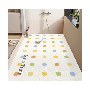 Antiscivolo tappetino per bagno con pois colorati ideale per la zona doccia moderna.