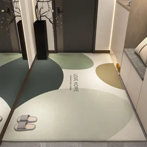 Tapis de couloir geometrique moderne antiderapant pour entree de maison decoration