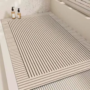 Modern minimalist bathroom non-slip drainage mat household hollow waterproof floor mat