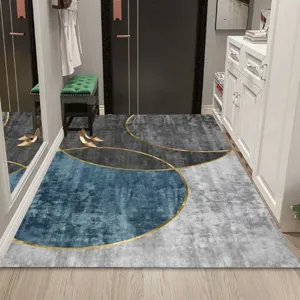 Tapis Géométrique Minimaliste Antidérapant Couloir Entrée Paillasson Moderne Style Nordique Tapis de Sol pour Maison Salon