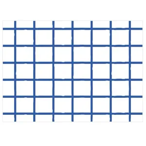 Minimalist blue and white grid area rug for living room bedroom cozy modern home decor mat
