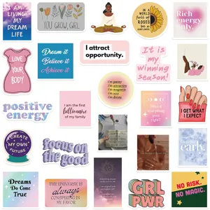 Inspirierende Vision Board Sprüche wasserdichte Aufkleber Set für Laptop Tagebuch