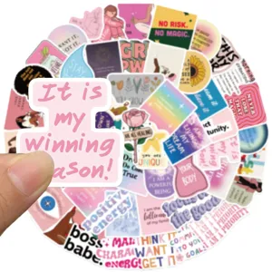 50 Stk Vision Board Sticker Wasserdichte Ästhetische Aufkleber für Laptop Trinkflasche