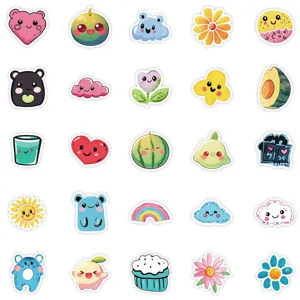 Niedliche kawaii Cartoon Aufkleber für DIY Dekoration, ästhetische wasserdichte Sticker.