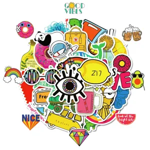 50 Pcs Cute Cartoon Graffiti Stickers Waterproof Vinyl Decals for Laptop Skateboard