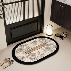 Luxe Diatomeeënaarde Badmat Absorberend Antislip Vloermat Sneldrogend Badkamer Kleed voor Woondecoratie