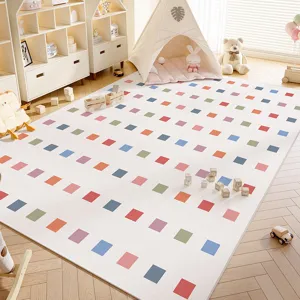 Dopamine style kids play mat living room carpet anti slip baby crawling rug colorful floor