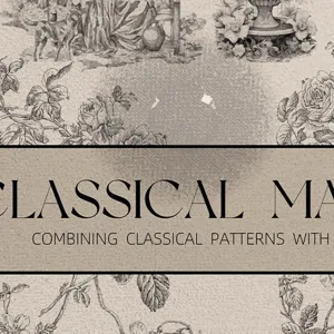 Vintage klassiek patroon vloermat met Europees retro pastorale gravure ontwerp.