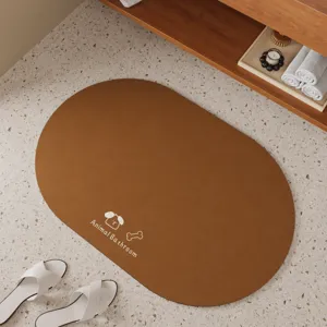 Tappeto bagno semplice in terra diatomacea, tappetino assorbente per bagno, antiscivolo e facile.