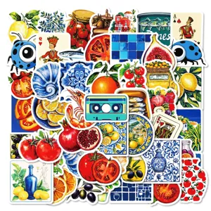 Autocollants PVC Imperméables Série Tomate Méditerranéenne Pour Scrapbook Bouteille D'Eau DIY Coque De Téléphone Autocollants Décoratifs