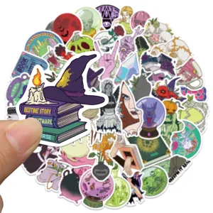 Wasserdichte Halloween Hexen Aufkleber Set, gruselige gotische Sticker für Koffer Laptop