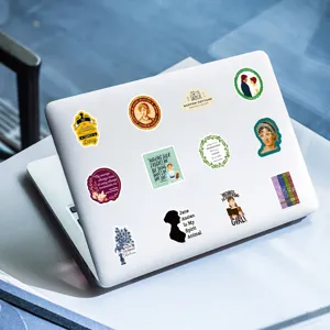 50 Stk. Jane Austen Literatur Zitate Aufkleber, wasserdichte Vinyl Sticker für Laptop.