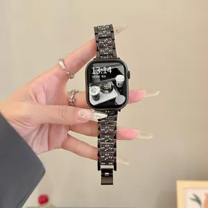 Cinturino di ricambio per smartwatch in acciaio inossidabile con strass luminosi top
