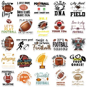 50pcs American Football Stickers Waterproof Vinyl Decals for Laptop Helmet DIY Decor