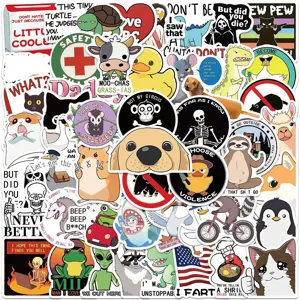 Witzige Meme Graffiti Aufkleber Wasserdichte PVC Abziehbilder Für Koffer Skateboard Laptop DIY