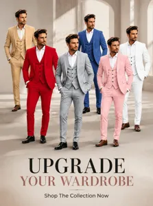 Men slim fit 3 piece suit wedding business blazer vest trousers stylish tuxedo set