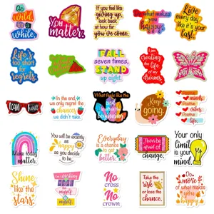 Motivational quote stickers set aesthetic waterproof decorative decals for journal planner crafts