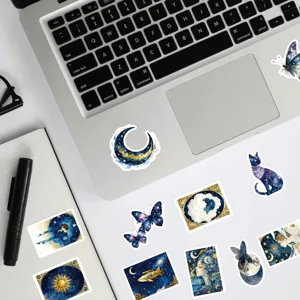 Waterdichte universum steampunk stickers, creatieve sterrenhemel decoratieve decals voor laptop.