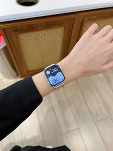 Cute metal watch strap compatible with Apple Watch, stylish charm accessory for women daily wear.
