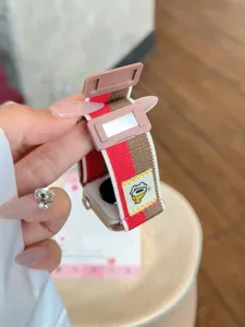 Compatibel met Apple Watch band geweven nylon strepen magnetische gesp accessoire nieuw