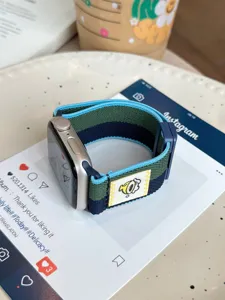 Geweven Solo Loop Bandje Vervanging Compatibel met Apple Watch Ultra SE Series 9 8