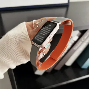 Correa de repuesto magnética de silicona compatible con pulseras de actividad inteligentes.