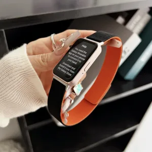 Correa de reloj magnética de silicona compatible con pulseras de actividad inteligente.