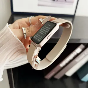 Correa de repuesto de cuero para reloj inteligente, accesorio magnético muy cómodo.