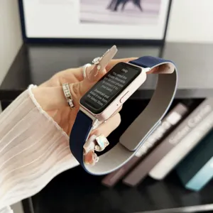 Correa de repuesto magnética de silicona para reloj inteligente, cómoda para el uso diario.